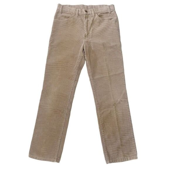 Men’s Vintage 80’s Levi’s USA made White Tab khaki corduroy pants size 32x30 - Picture 1 of 9